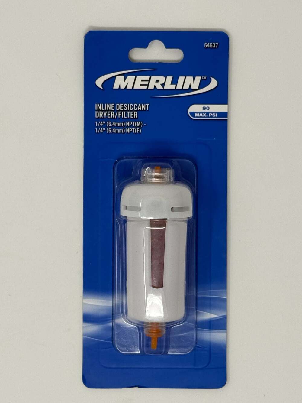 Merlin Inline Desiccant Dryer/Filter 1/4" NPT(M) - 1/4" NPT(F)